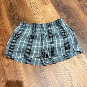 Plaid Gray Women's Sleep Shorts